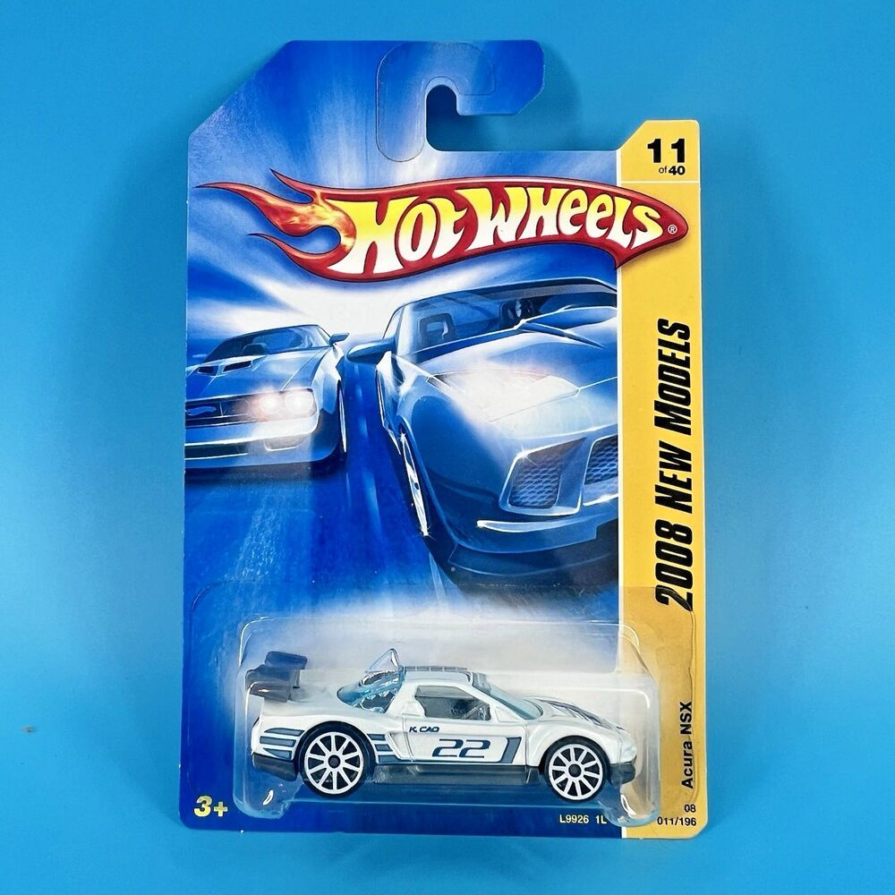 2008 Hot Wheels #11 New Models 11/40 ACURA NSX White Variation w/White 10 Spokes